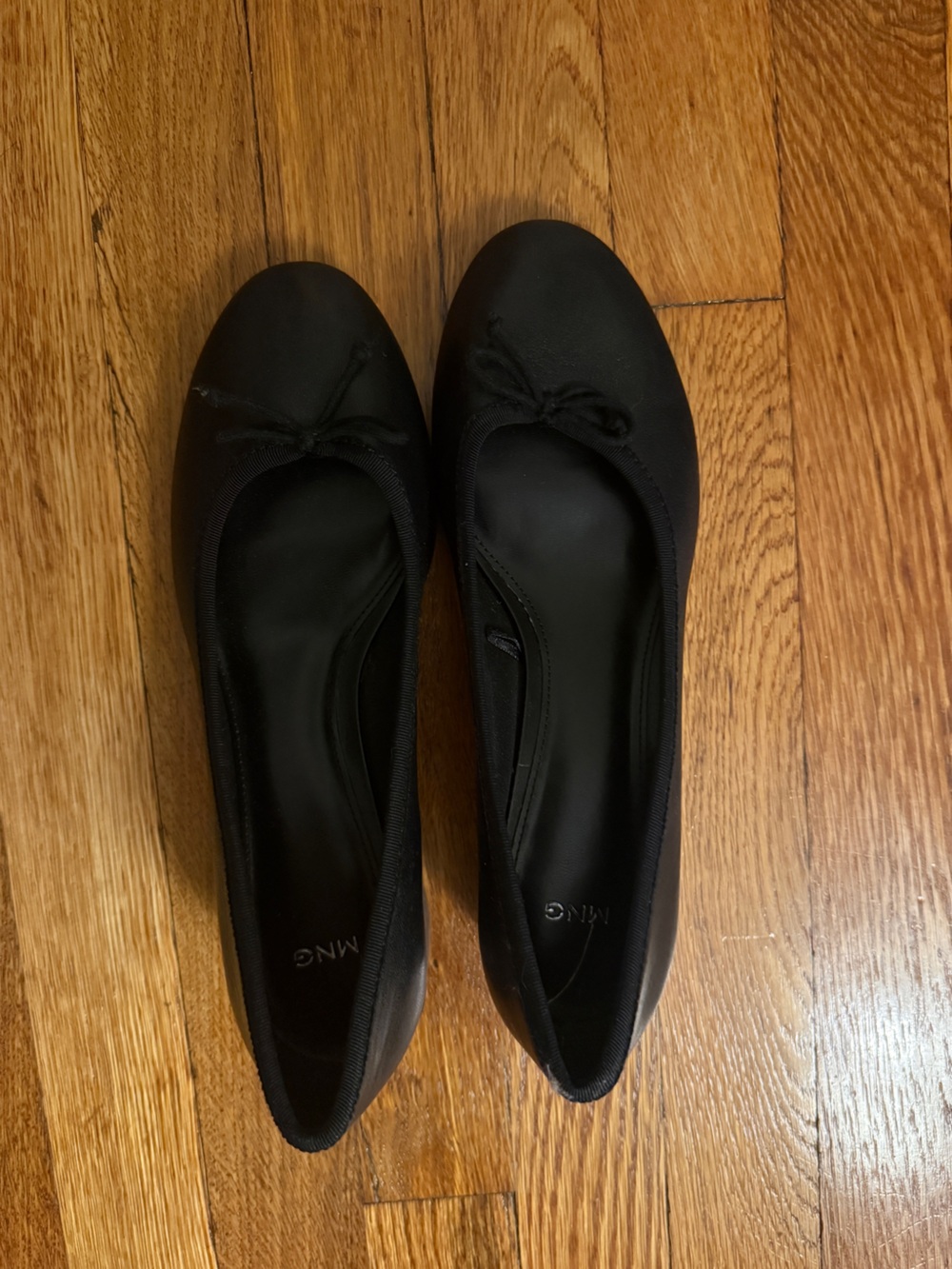 Leather Heeled Ballet Flats